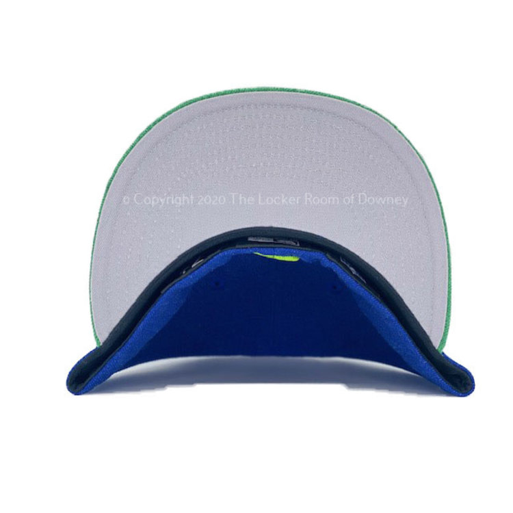 New Era Seattle Seahawks New Era Heather Action Fitted 5950 Heather Blue/ Heather Green