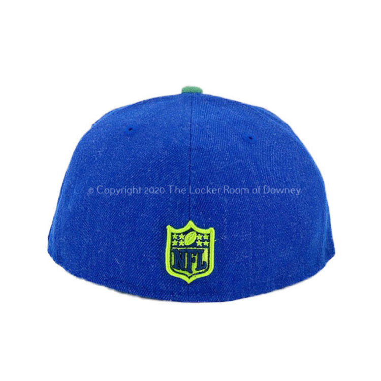 New Era Seattle Seahawks New Era Heather Action Fitted 5950 Heather Blue/ Heather Green