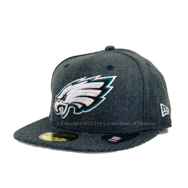 New Era Philadelphia Eagles New Era Heather Action Fitted 5950 Heather Black