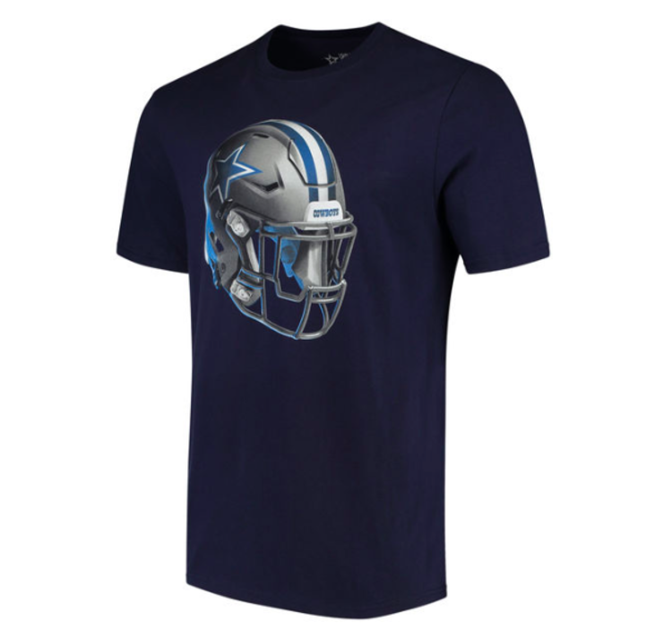 NFL Dallas Cowboys M Stealth Helmet Tee Navy - The Locker Room of Downey