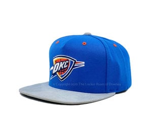 Gray & orange Mitchell & Ness NBA Oklahoma City OKC Thunder Snapback Hat