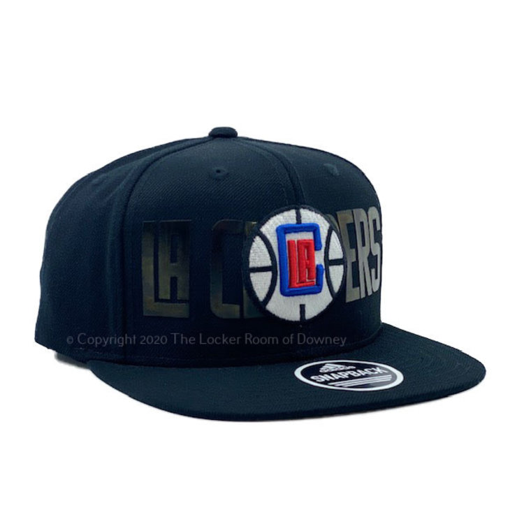 Adidas NBA Los Angeles Clippers Adidas Team Name and Logo Snapback Black OSFA