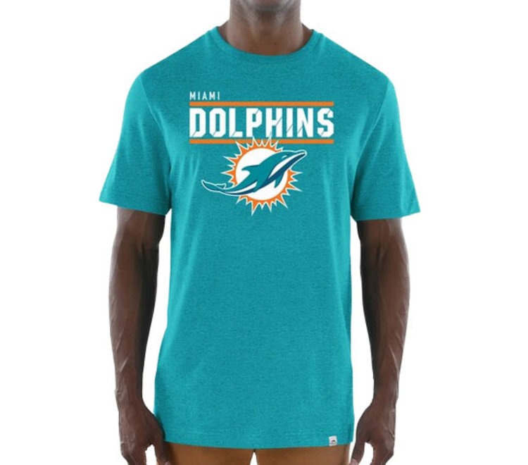 Majestic Miami Dolphins M Tee Flex Team Aqua