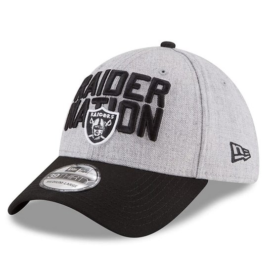 New Era Men's Graphite/Black Las Vegas Raiders 2021 NFL Draft Trucker 39THIRTY Flex Hat