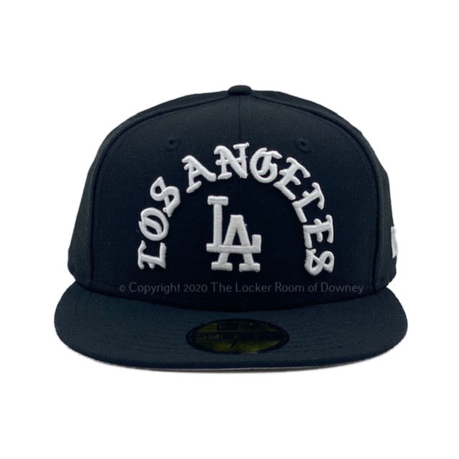 New Era LA Dodgers old english backprint t-shirt in black