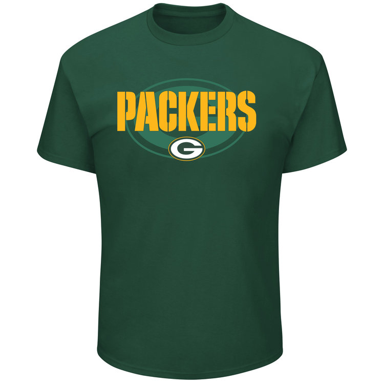 Majestic Packers M Pick Six Tee Green