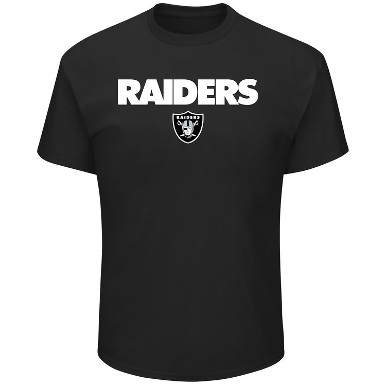 Majestic Raiders M Pick Six Tee Black