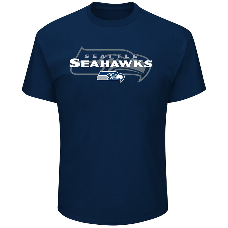 Majestic Seahawks M Pick Six Tee Navy