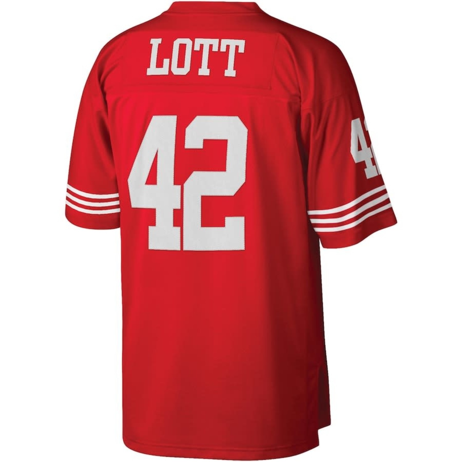 Mitchell and Ness NFL San Francisco 49ers Men's Mitchell & Ness 1990 Ronnie  Lott #42 Jersey Red