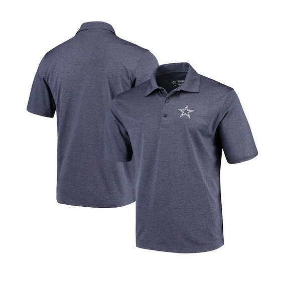 Dallas Cowboys Mens Grey Ponnier Short Sleeve Polo