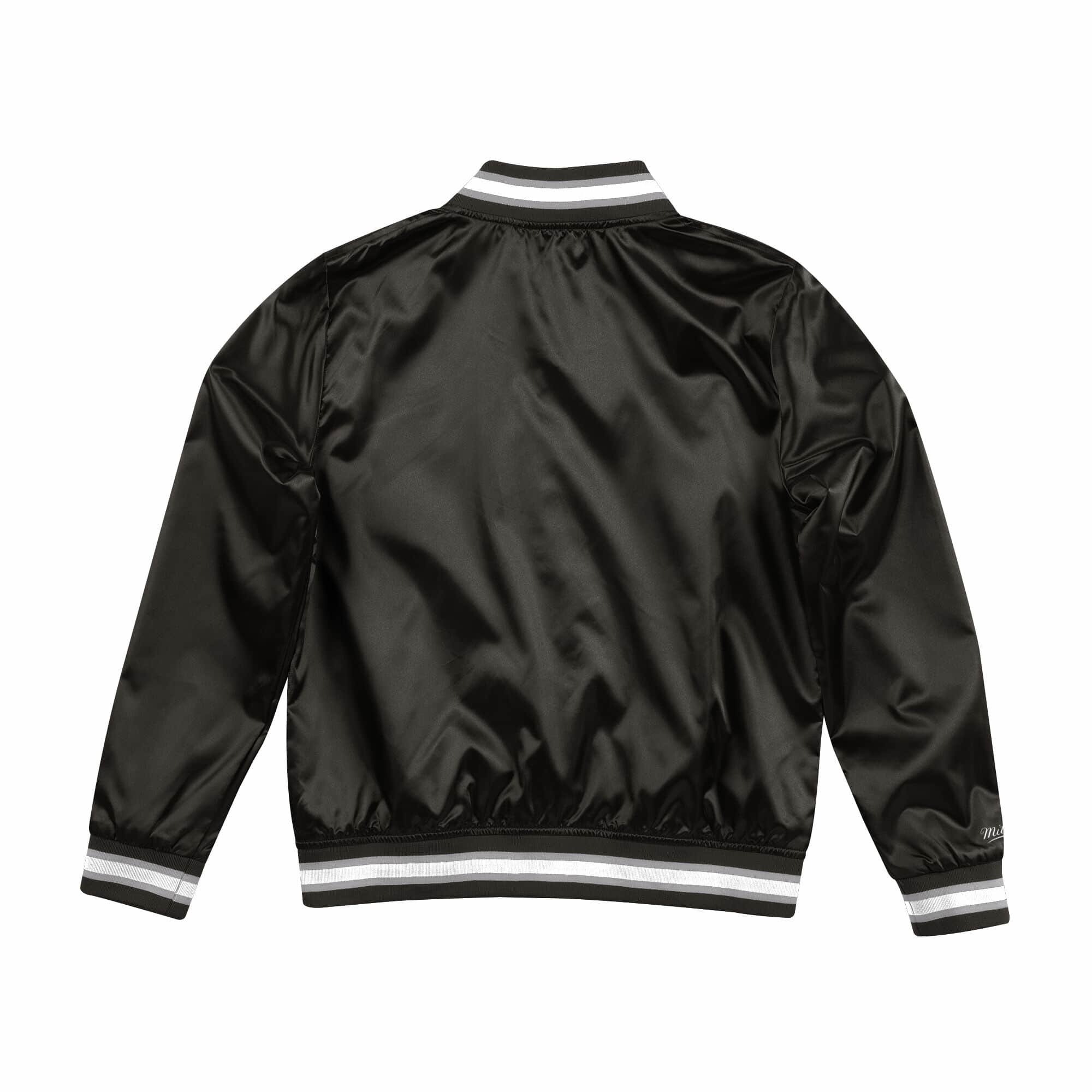 LV Raiders M&N Special Script Heavyweight Satin Jacket Black White - The  Locker Room of Downey