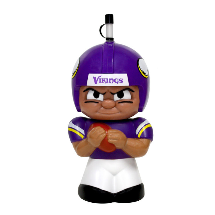 Party Animal, Inc. Big Sip 3D Water Bottle - NFL Minnesota Vikings