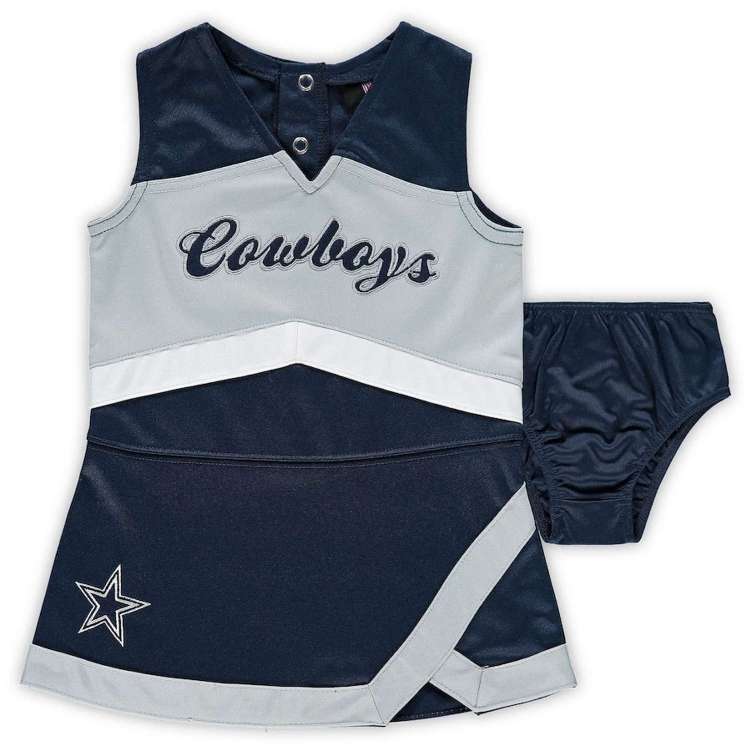 DCM NFL Dallas Cowboys Toddler Cheer Captain Jumper Dress