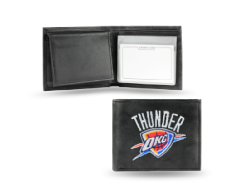 Rico Industries NBA Oklahoma City Thunder Rico Embroidered Leather Billfold Wallet