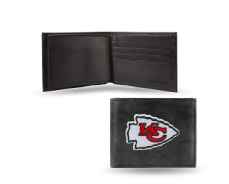 Rico Industries NFL Kansas City Chiefs Rico Embroidered Leather Billfold Wallet