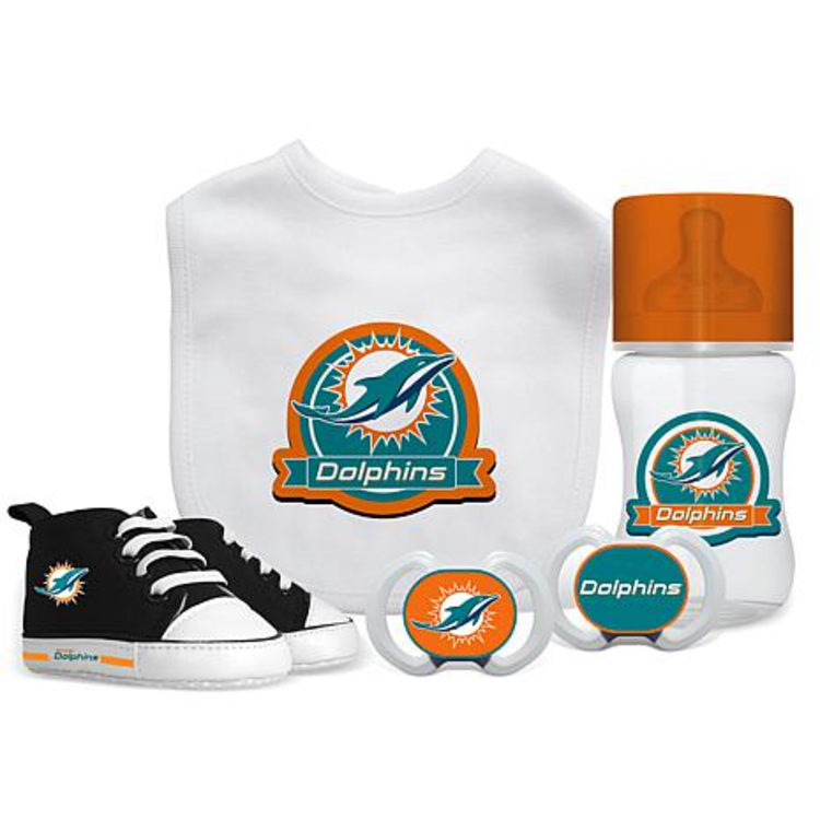 Baby Fanatics 5-piece Baby Gift Set NFL Miami Dolphins