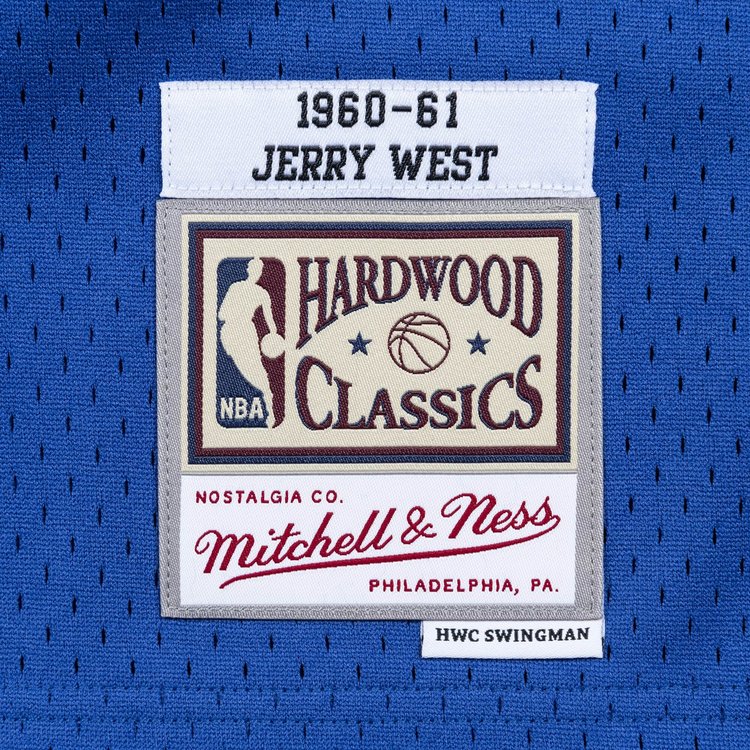 Mitchell and Ness LA Lakers Men's Mitchell & Ness 1960-61 Jerry West #44 Replica Swingman Jersey Royal