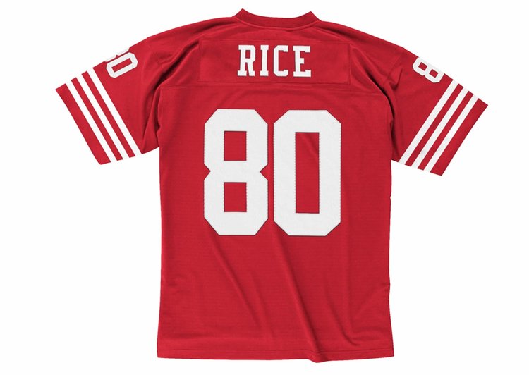 Mitchell and Ness NFL San Francisco  49ers Men's Mitchell & Ness 1990 Jerry Rice #80 Jersey Red