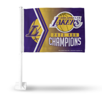 Rico Industries 2020 NBA Champions Los Angeles Lakers Rico Car Flag White Stick