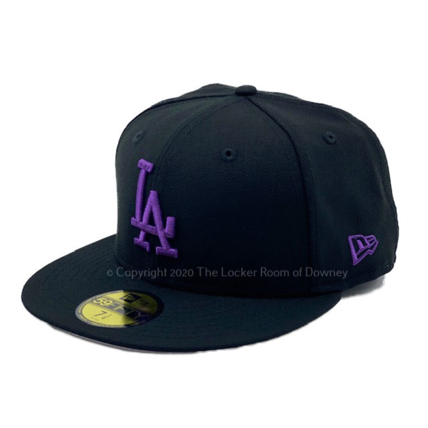 black and purple dodgers hat