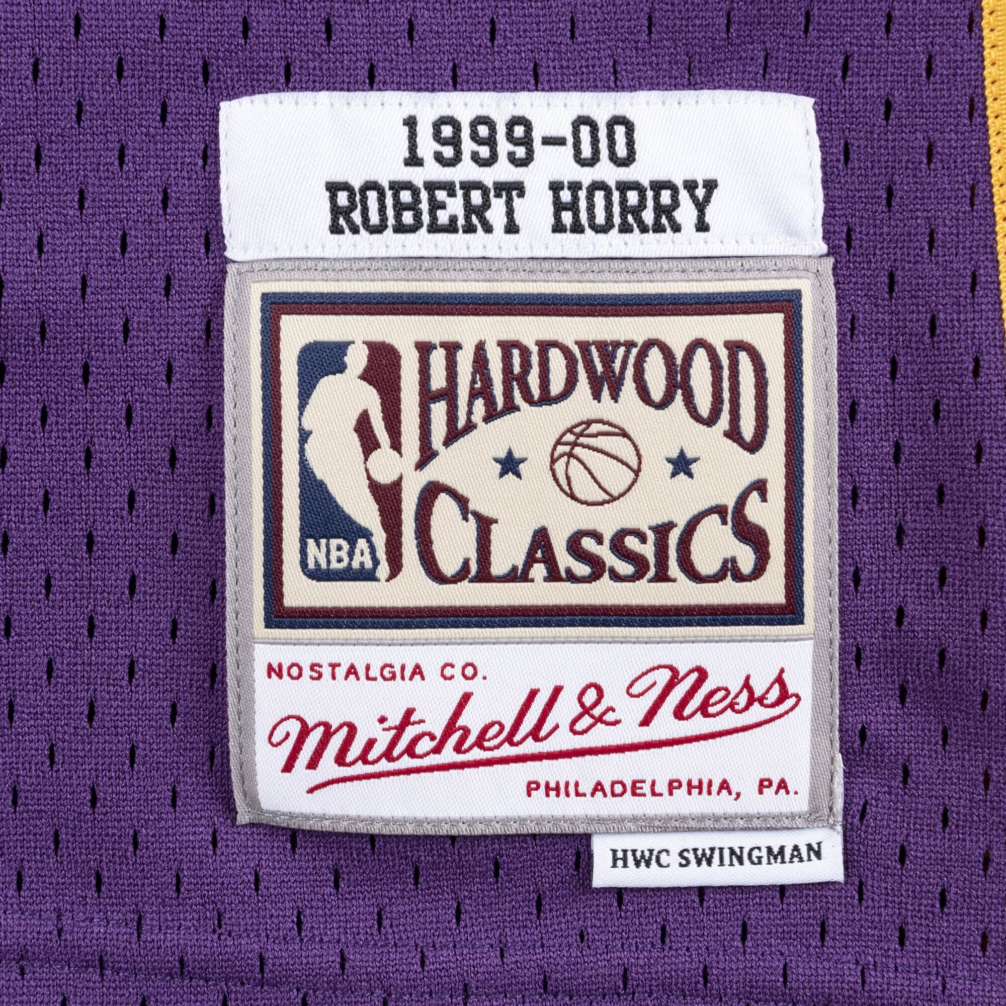 Mitchell & Ness Robert Horry Los Angeles Lakers Purple 1999-2000 Hardwood Classics Swingman Player Jersey Size: Small