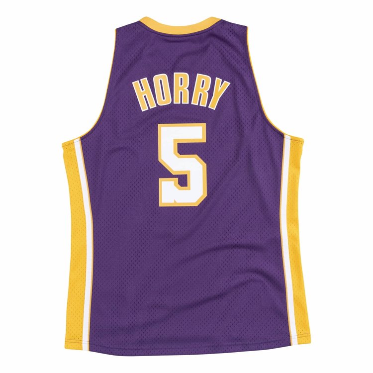 Mitchell and Ness LA Lakers Men's Mitchell & Ness 1999-2000 Robert Horry #5 Replica Purple/Gold Jersey