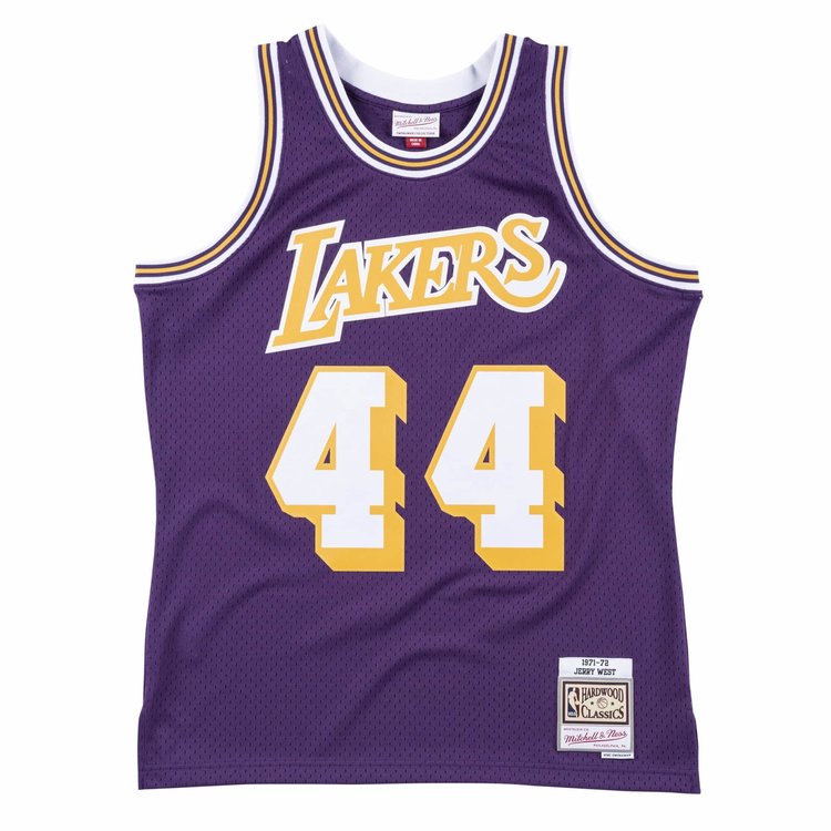 Mitchell and Ness LA Lakers Men's Mitchell & Ness 1971-72 Jerry West #44 Replica Swingman Jersey Purple