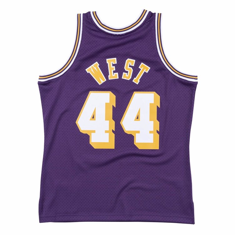 Mitchell and Ness LA Lakers Men's Mitchell & Ness 1971-72 Jerry West #44 Replica Swingman Jersey Purple