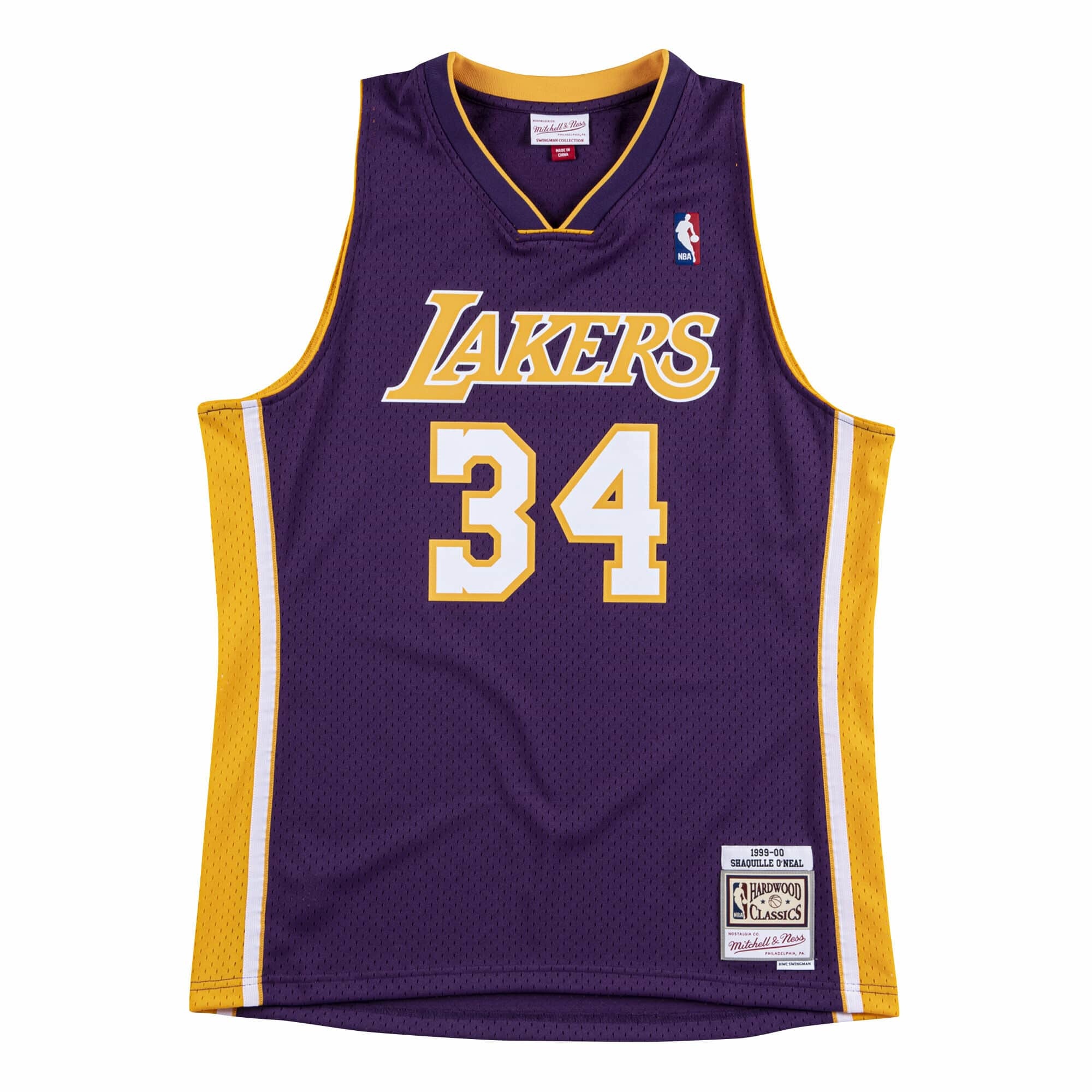 Shop Mitchell & Ness Los Angeles Lakers Shaquille O'Neal Hyper Hoops  Swingman Jersey TFSM1253-LAL96SONDKPR purple