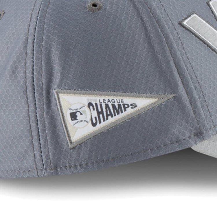 New Era Dodgers New Era Gray 2018 National League Champions Locker Room 39THIRTY Flex Hat