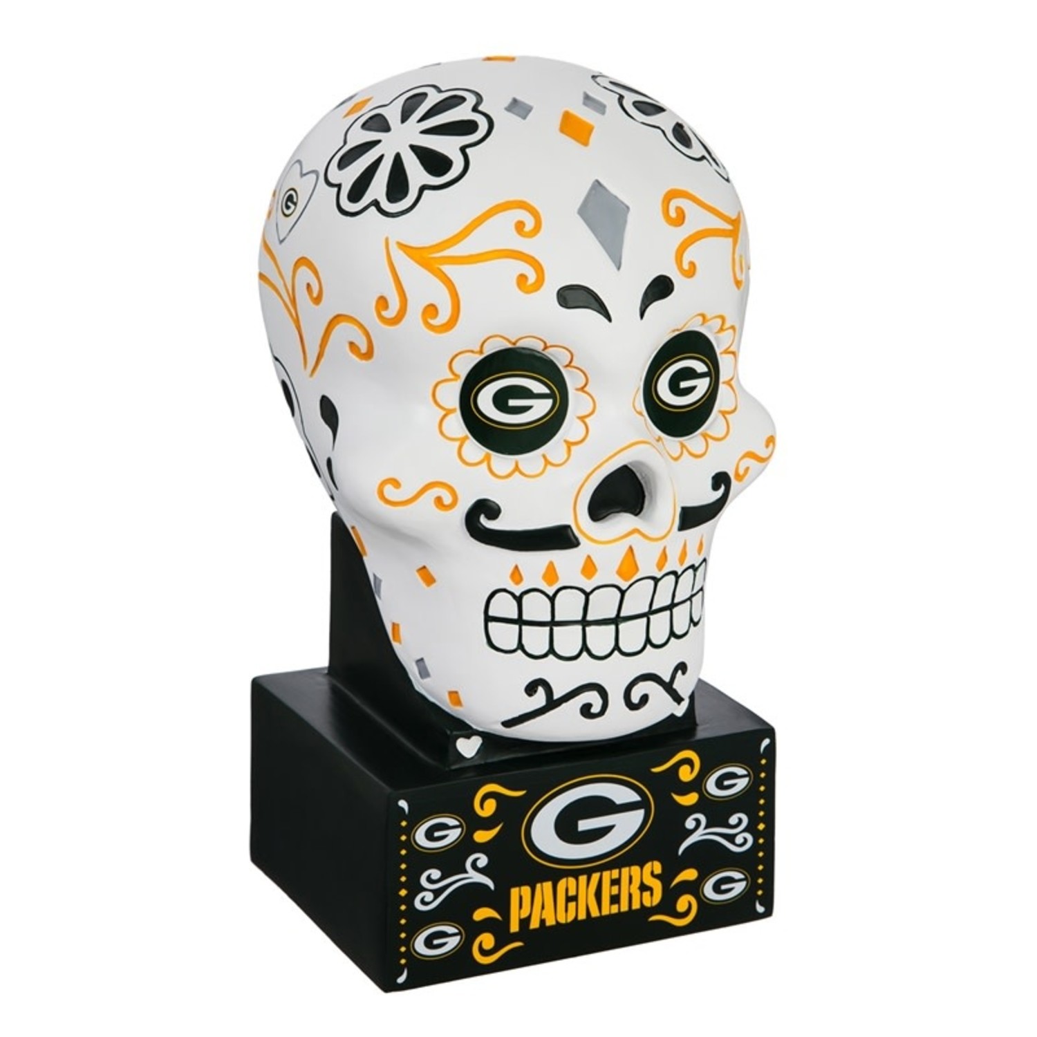 Packers Sugar Skull Statue - The Locker Room of Downey