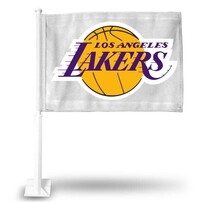 Rico Industries NBA Los Angeles Lakers Rico Logo Car White Flag White Stick