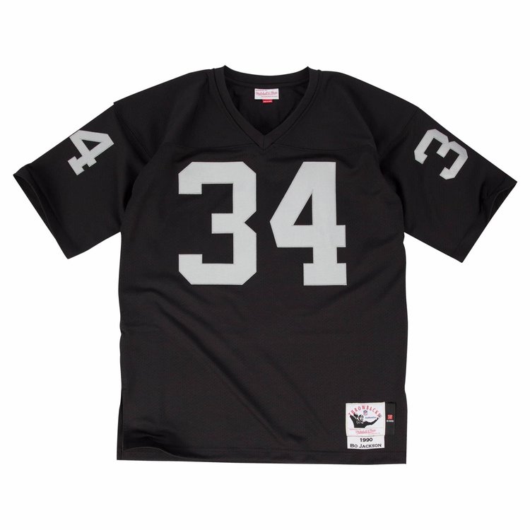 Mitchell and Ness LA Raiders Men's Mitchell & Ness Authentic 1990 Bo Jackson #34 Jersey Black