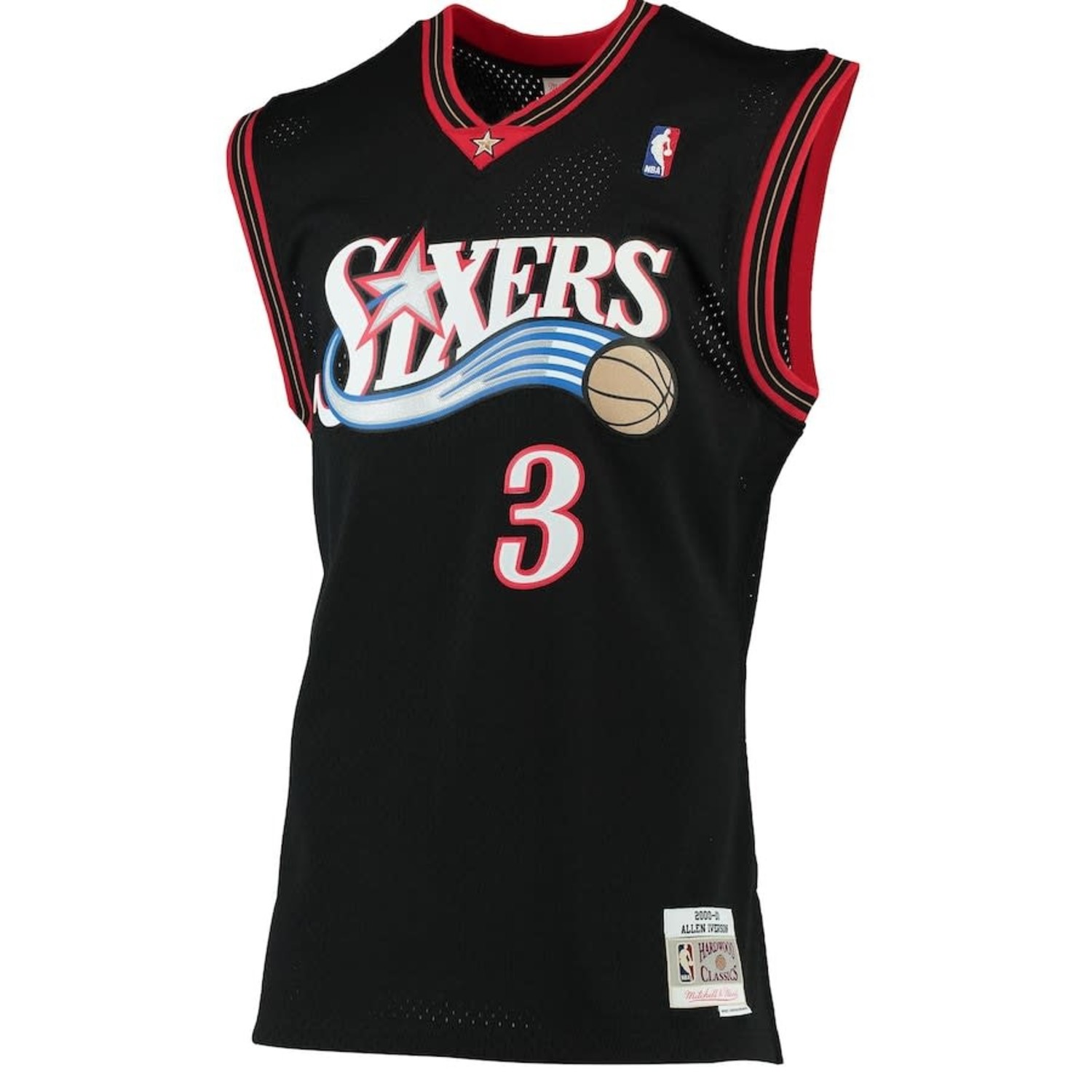 Men's Mitchell & Ness Allen Iverson Black/White Philadelphia 76ers