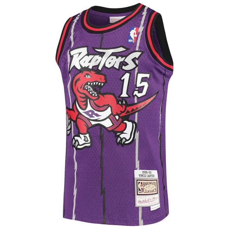 Mitchell and Ness Toronto Raptors Men's Mitchell & Ness 1998-1999 Vince Carter #15 Replica Swingman Jersey Purple