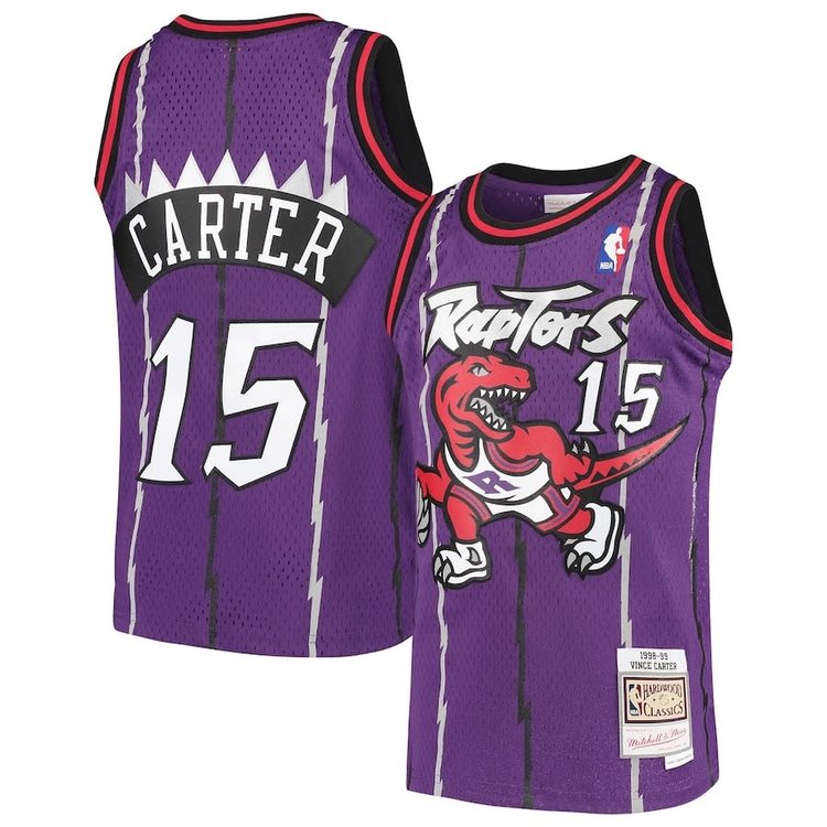 Mitchell and Ness Toronto Raptors Men's Mitchell & Ness 1998-1999 Vince Carter #15 Replica Swingman Jersey Purple