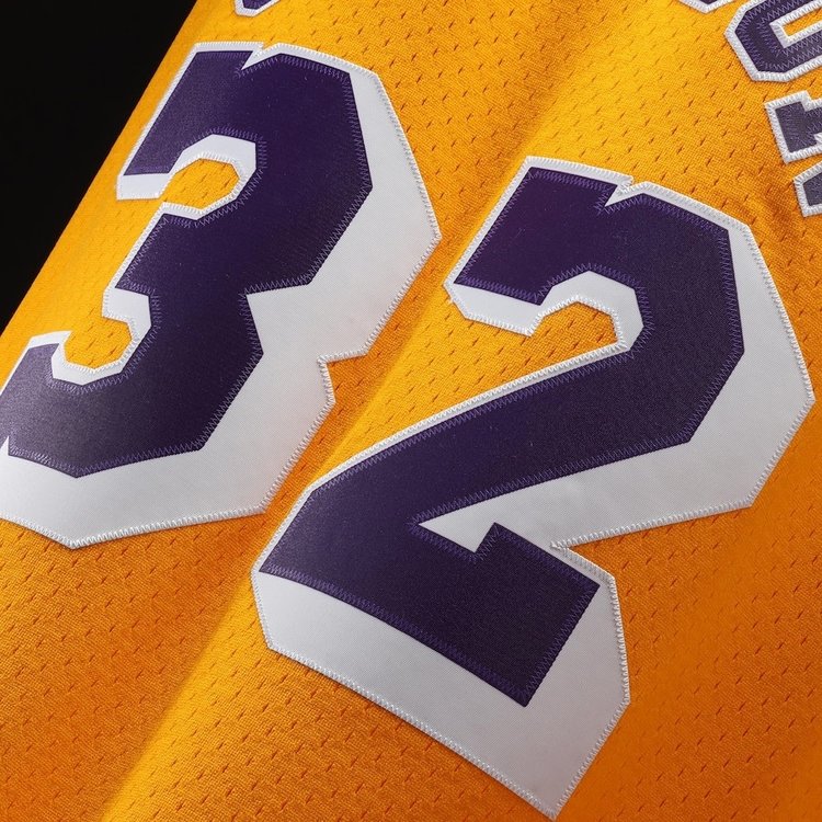 Mitchell and Ness LA Lakers Men's Mitchell & Ness 1984-85 Magic Johnson #32 Swingman Jersey Gold