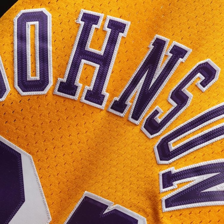 Mitchell and Ness LA Lakers Men's Mitchell & Ness 1984-85 Magic Johnson #32 Swingman Jersey Gold