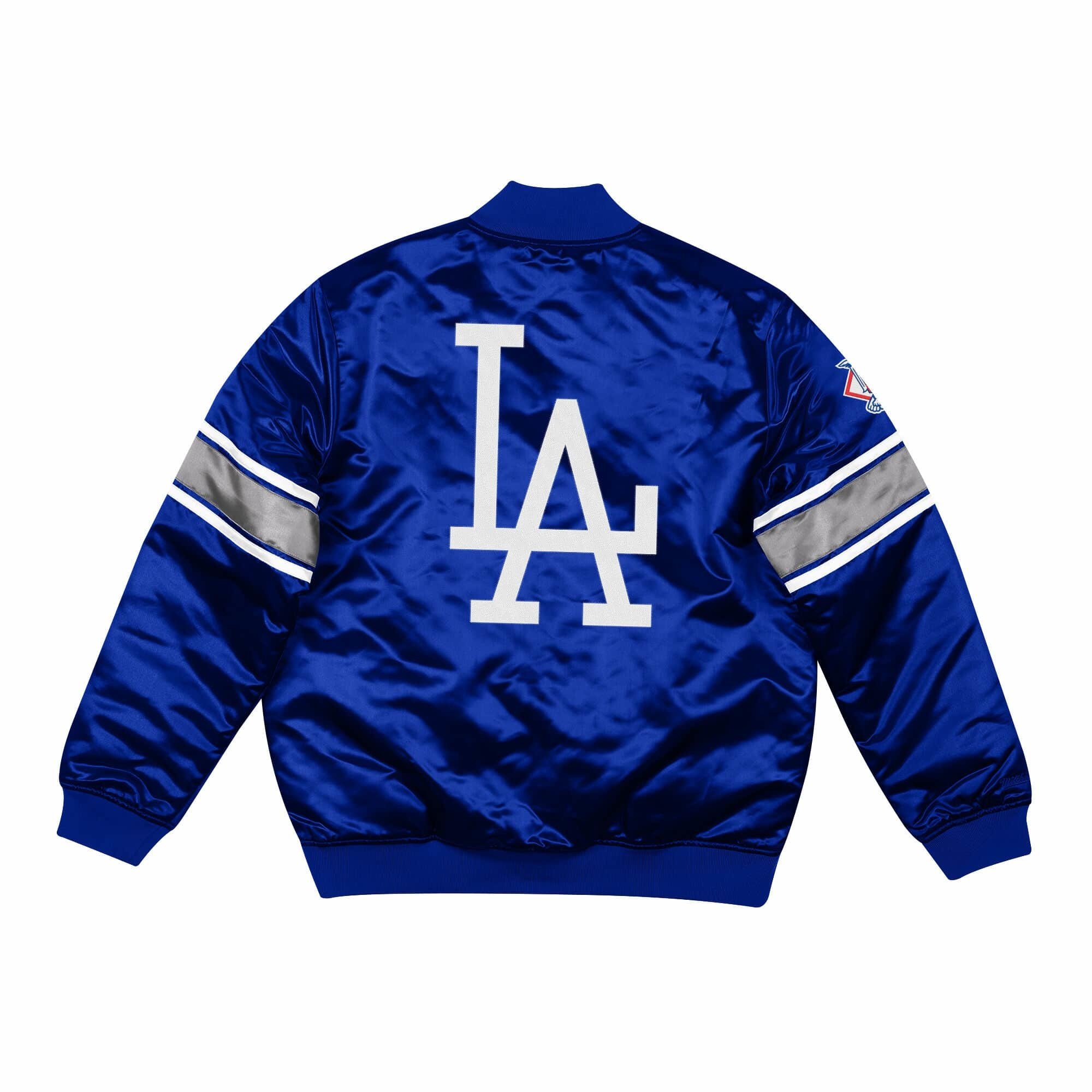 Mitchell & Ness Los Angeles Dodgers Heavyweight Satin Jacket Royal Blue