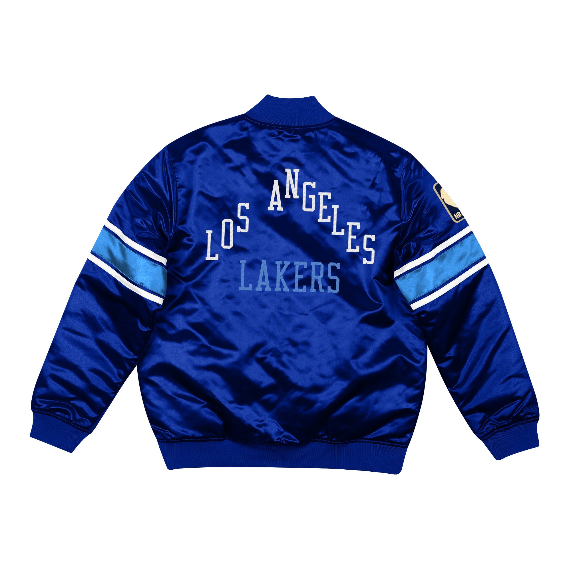 Jackets Mitchell & Ness Heavyweight Satin Los Angeles Lakers Jacket Purple