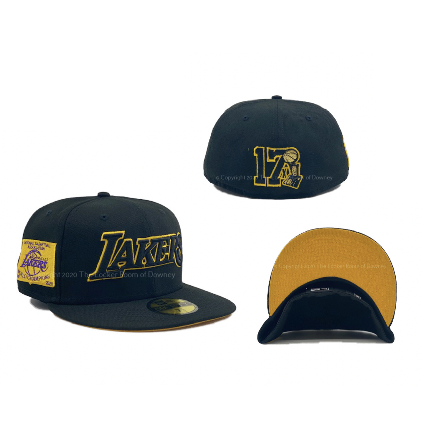 Men's Los Angeles Lakers New Era Black 2020 NBA Finals Champions