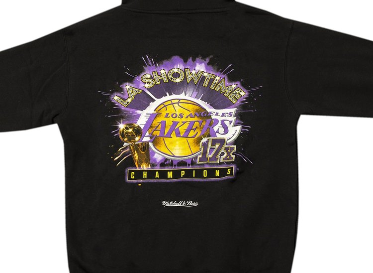 Mitchell and Ness LA Lakers Mitchell & Ness Showtime 17X Hoodie Black