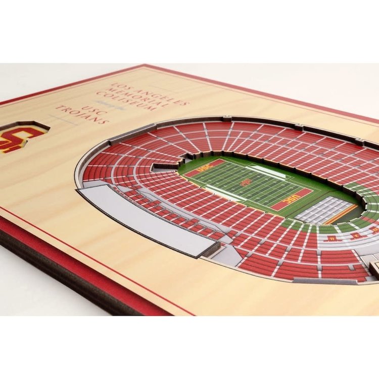 You The Fan NCAA USC Trojans Coliseum Stadium View 5-Layer Wall Art