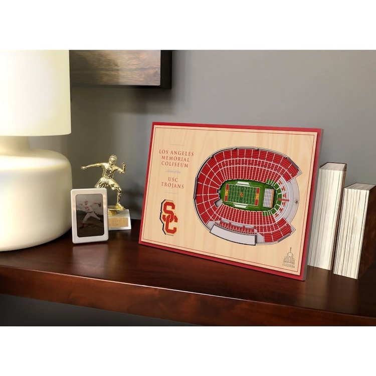 You The Fan NCAA USC Trojans Coliseum Stadium View 5-Layer Wall Art