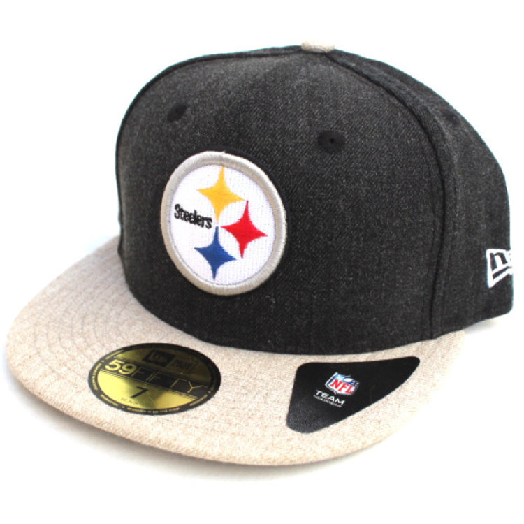 New Era Steelers Hthr Black/ Gold