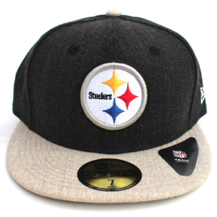 New Era Steelers Hthr Black/ Gold