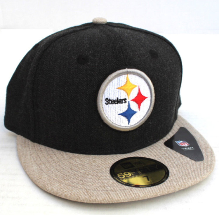 New Era Steelers Hthr Black/ Gold