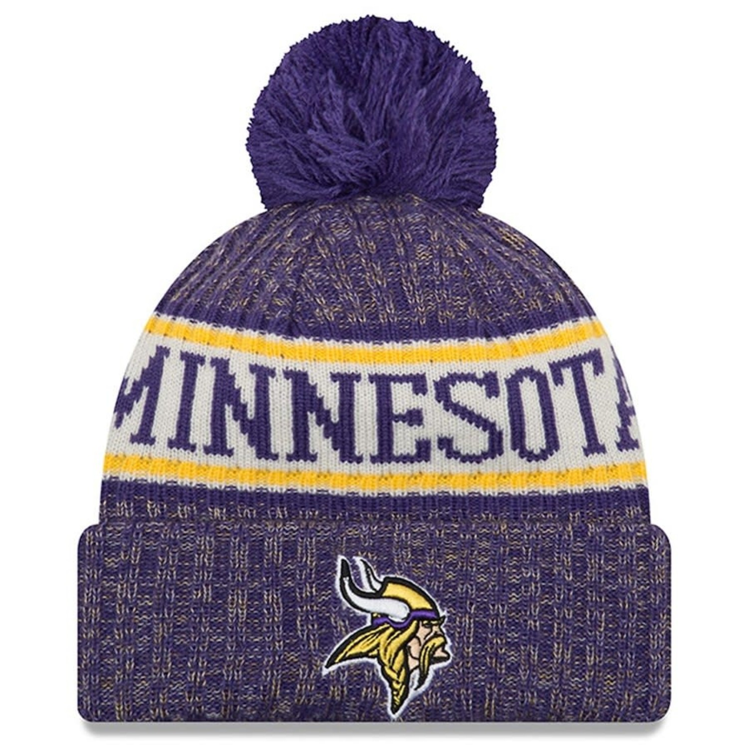 New Era Men's New Era Black Minnesota Vikings 2023 NFL Crucial Catch Cuffed Knit  Hat