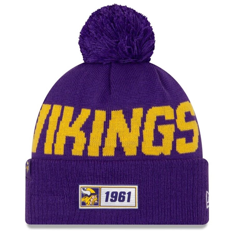 New Era Vikings 2019 On Field Sport Knit Road