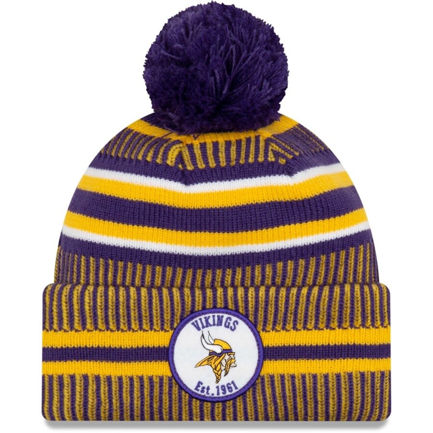 New Era Minnesota Vikings Sideline Sport Knit Bobble Hat